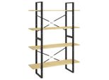 Syfax™ Libreria A 4 Ripiani 100X30X140 Cm In Legno Massello Di Pino