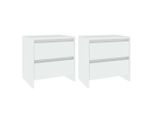 Syfax™ Comodino Bianco 45X34,5X44,5 Cm In Legno Ingegnerizzato