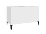 Syfax™ Mobile Porta Dischi Bianco 74,5X38X48 Cm In Legno Multistrato