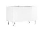 Syfax™ Mobile Porta Dischi Bianco Lucido 74,5X38X48 Legno Multistrato