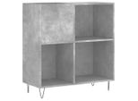 Syfax™ Mobile Porta Dischi Grigio Cemento 84,5X38X89 Legno Multistrato