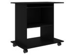 Syfax™ Scrivania Da Computer Nera 80X50X75 Cm In Legno Multistrato