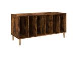 Syfax™ Mobile Porta Dischi Rovere Fumo 100X38X48 Cm Legno Multistrato