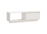 Syfax™ Mobile Porta Tv Bianco 110X30X33,5 Cm In Legno Massello Di Pino