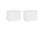 Syfax™ Pensili Bianchi 2 Pz 45X30X35 Cm In Legno Massello Di Pino