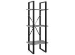 Syfax™ Libreria 3 Ripiani Grigio Cemento 40X30X105Cm Legno Multistrato