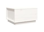 Syfax™ Tavolino Da Salotto Bianco 60X50X35 Cm Legno Massello Di Pino