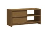 Syfax™ Mobile Porta Tv Marrone Ambra 80X31X39 Cm In Legno Di Pino