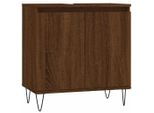 Syfax™ Armadietto Bagno Rovere Marrone 58X33X60Cm In Legno Multistrato