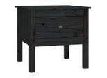 Syfax™ Tavolino Nero 50X50X49 Cm Legno Massello Di Pino