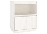 Syfax™ Credenza Bianca 60X34X75 Cm In Legno Massello Di Pino