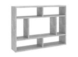 Syfax™ Scaffale A Parete Grigio Cemento 75X16X55 Cm Legno Multistrato