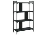 Syfax™ Libreria Nera 4 Ripiani 76X32X123 Cm Legno Multistrato