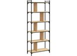Syfax™ Libreria Rovere Sonoma 6 Ripiani 76X32X192 Cm Legno Multistrato