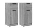 Syfax™ Credenze 2 Pz Grigio Sonoma 30X30X70 Cm In Legno Multistrato