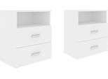 Syfax™ Comodini 2Pz Bianchi 50X32X60 Cm