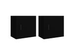Syfax™ Comodini A Muro 2 Pz Nero 50X30X47 Cm