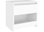 Syfax™ Comodino Bianco 40X30X39 Cm In Legno Ingegnerizzato