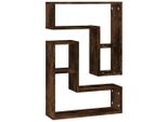 Syfax™ Mensole Da Parete 2Pz Rovere Fumo 50X15X50 Cm Legno Multistrato