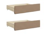 Syfax™ Cassetti Da Letto 2Pz Cappuccino Legno Multistrato E Pelle Finta