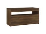Syfax™ Mobile Porta Tv Con Luci Led Rovere Marrone 75X35X40 Cm