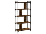 Syfax™ Libreria Rovere Fumo 5 Ripiani 76X32X158 Cm Legno Multistrato