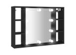 Syfax™ Mobile A Specchio Con Led Nero 76X15X55 Cm