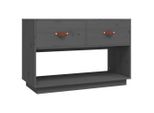 Syfax™ Mobile Porta Tv Grigio 90X40X60 Cm In Legno Massello Di Pino