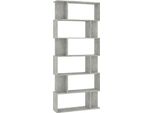 Syfax™ Libreria/Divisorio Grigio Cemento 80X24X192Cm Legno Ingegnerizzato
