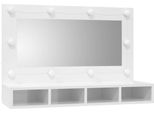 Syfax™ Mobile A Specchio Con Led Bianco Lucido 90X31,5X62 Cm