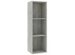 Syfax™ Libreria/Mobile Tv Grigio Cemento 36X30X114Cm Legno Multistrato