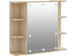 Syfax™ Mobile A Specchio Con Led Rovere Sonoma 70X16,5X60 Cm