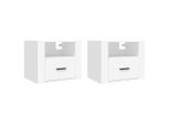 Syfax™ Comodini A Muro 2 Pz Bianchi 50X36X40 Cm