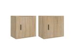 Syfax™ Comodini A Muro 2 Pz Rovere Sonoma 50X30X47 Cm