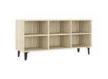Syfax™ Mobile Tv Con Gambe In Metallo Rovere Sonoma 103,5X30X50 Cm