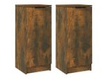 Syfax™ Credenze 2 Pz Rovere Fumo 30X30X70 Cm In Legno Multistrato