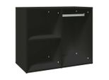 Syfax™ Armadietto Per Cosmetici Nero 80X40X65 Cm In Legno Multistrato