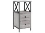 Syfax™ Comodino Grigio Sonoma 34X35,5X70 Cm In Legno Multistrato
