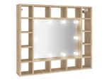 Syfax™ Mobile A Specchio Con Led Rovere Sonoma 91X15X76,5 Cm