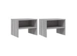 Syfax™ Comodini Grigio Sonoma 2 Pz 40X30X30 Cm In Legno Multistrato
