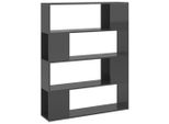 Syfax™ Libreria/Divisorio Grigio Lucido 100X24X124 Cm