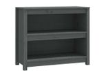 Syfax™ Libreria Grigia 80X35X68 Cm In Legno Massello Di Pino