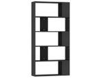 Syfax™ Libreria/Divisorio Nero 80X24X159 Cm In Legno Ingegnerizzato