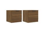Syfax™ Comodini 2 Pz Rovere Marrone 40X39X40 Cm