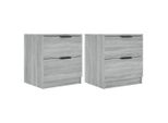 Syfax™ Comodini 2Pz Grigio Sonoma In Legno Multistrato