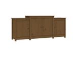 Syfax™ Credenza Marrone Ambra 164X37X68 Cm In Legno Massello Di Pino
