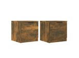 Syfax™ Comodini 2Pz Rovere Fumo 40X39X40 Cm