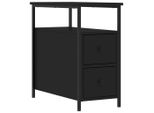 Syfax™ Comodino Nero 30X60X60 Cm In Legno Multistrato