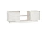 Syfax™ Mobile Porta Tv Bianco 110X30X40 Cm In Legno Massello Di Pino