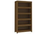 Syfax™ Libreria Marrone Ambra 80X35X154 Cm In Legno Massello Di Pino